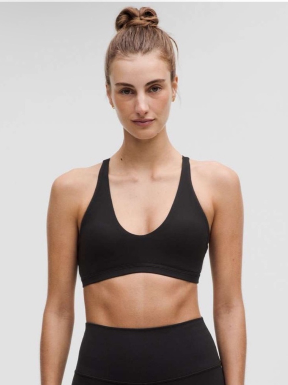 Lululemon Nulu Strappy Scoop-Neck Black Bra *Light Support, A/B Cup
